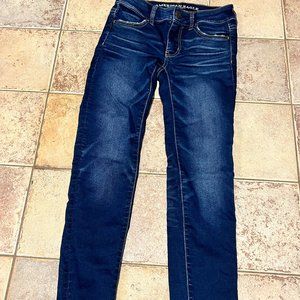 American Eagle Dark Blue Wash Jeggings